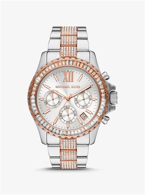 michael kors two tone watch ebay|michael kors everest chronograph.